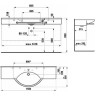Раковина LAUFEN PALACE 150 см с полотенцедержателем 8.1251.5.000.000.1